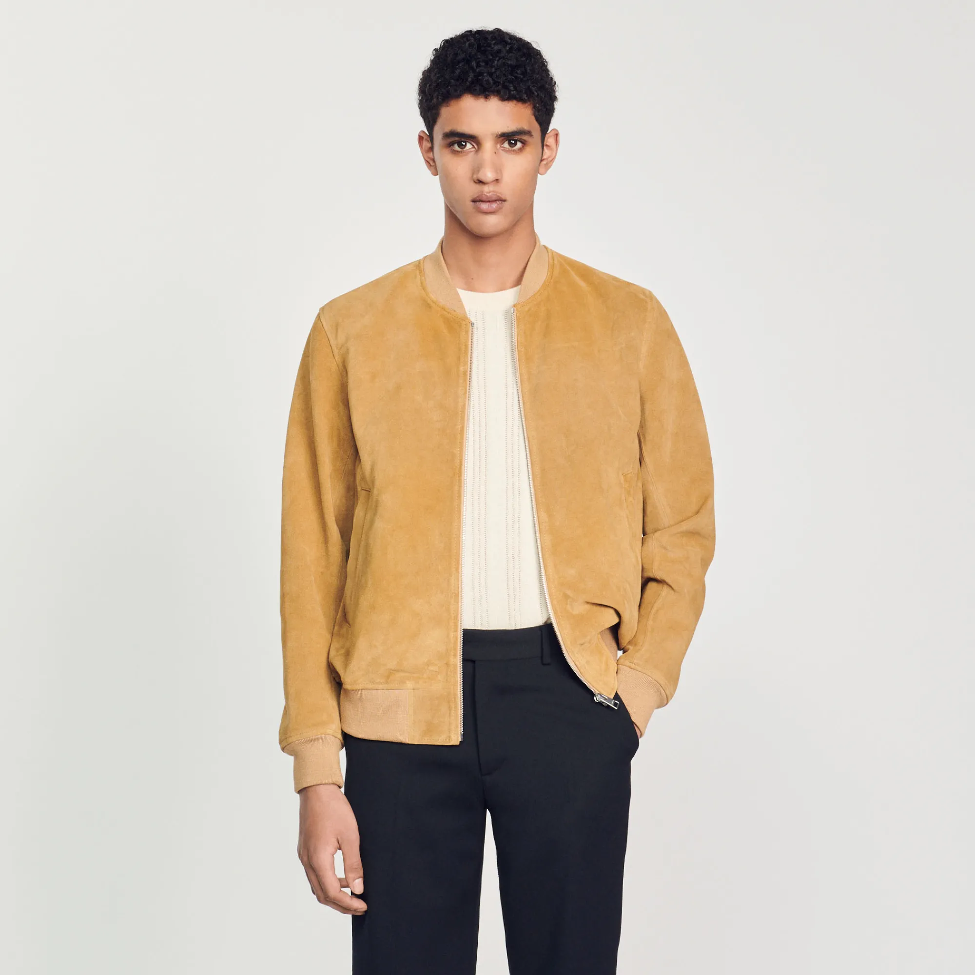 Giubbotto In Pelle Scamosciata>Sandro Paris Cheap