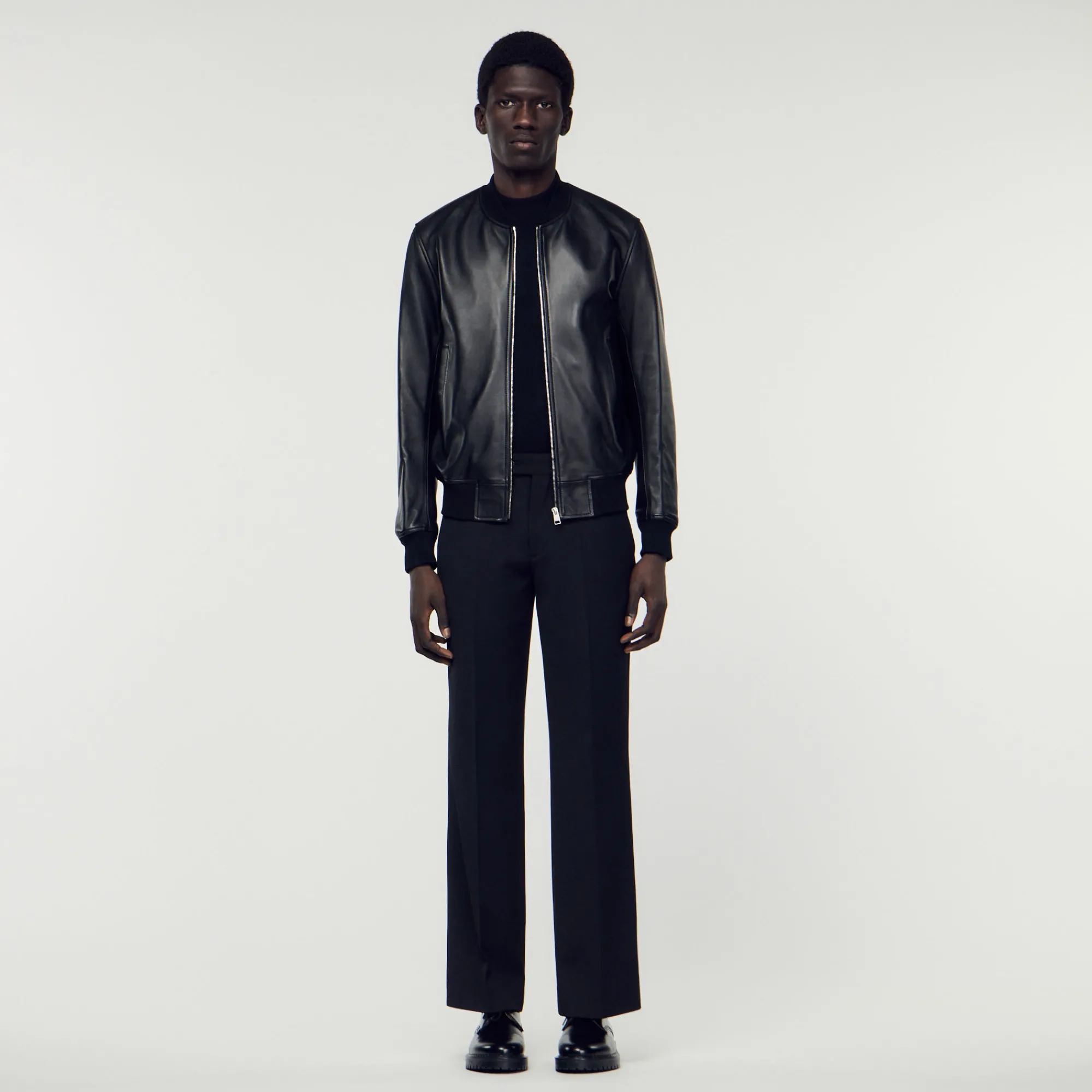 Giubbotto Teddy In Pelle Liscia>Sandro Paris New
