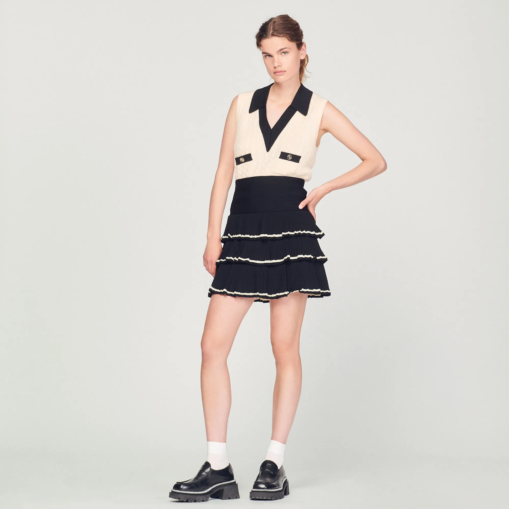 Gonna Con Volant In Maglia>Sandro Paris Best Sale
