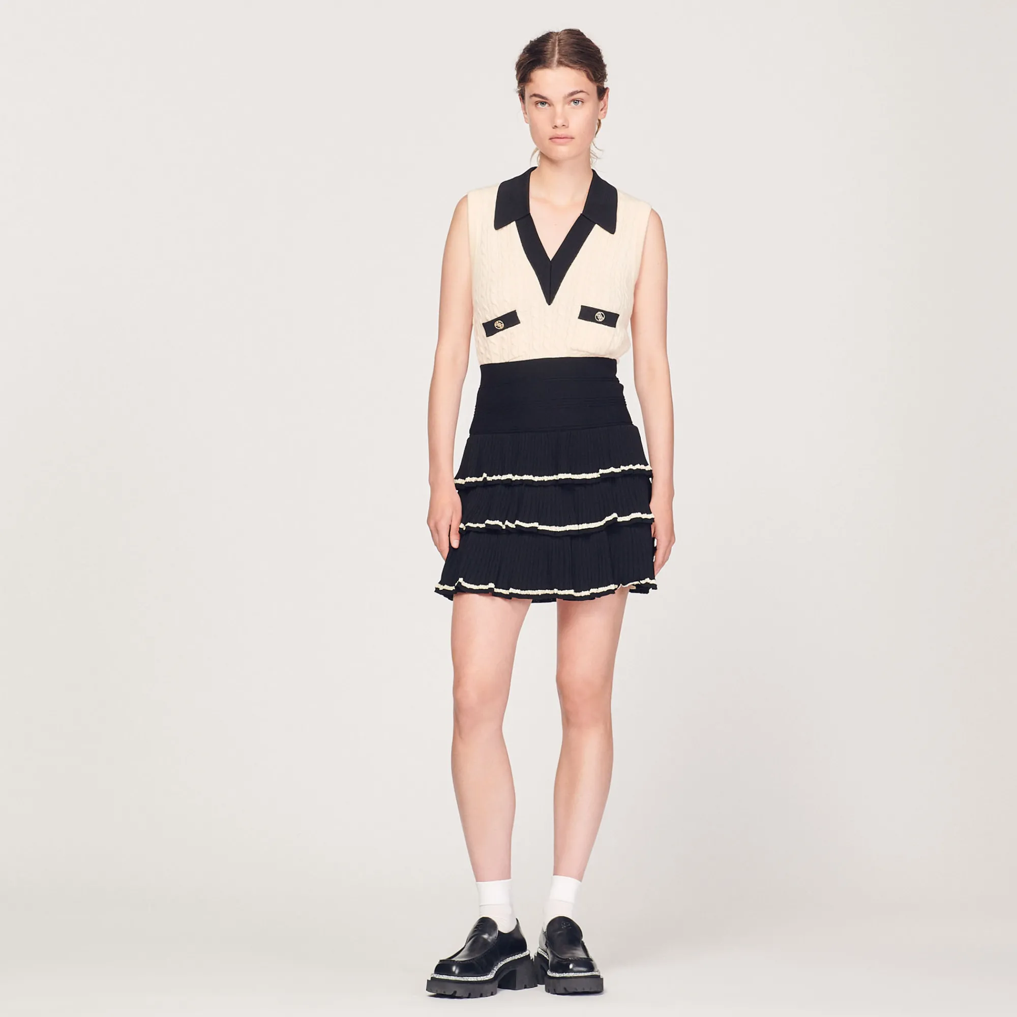 Gonna Con Volant In Maglia>Sandro Paris Best Sale