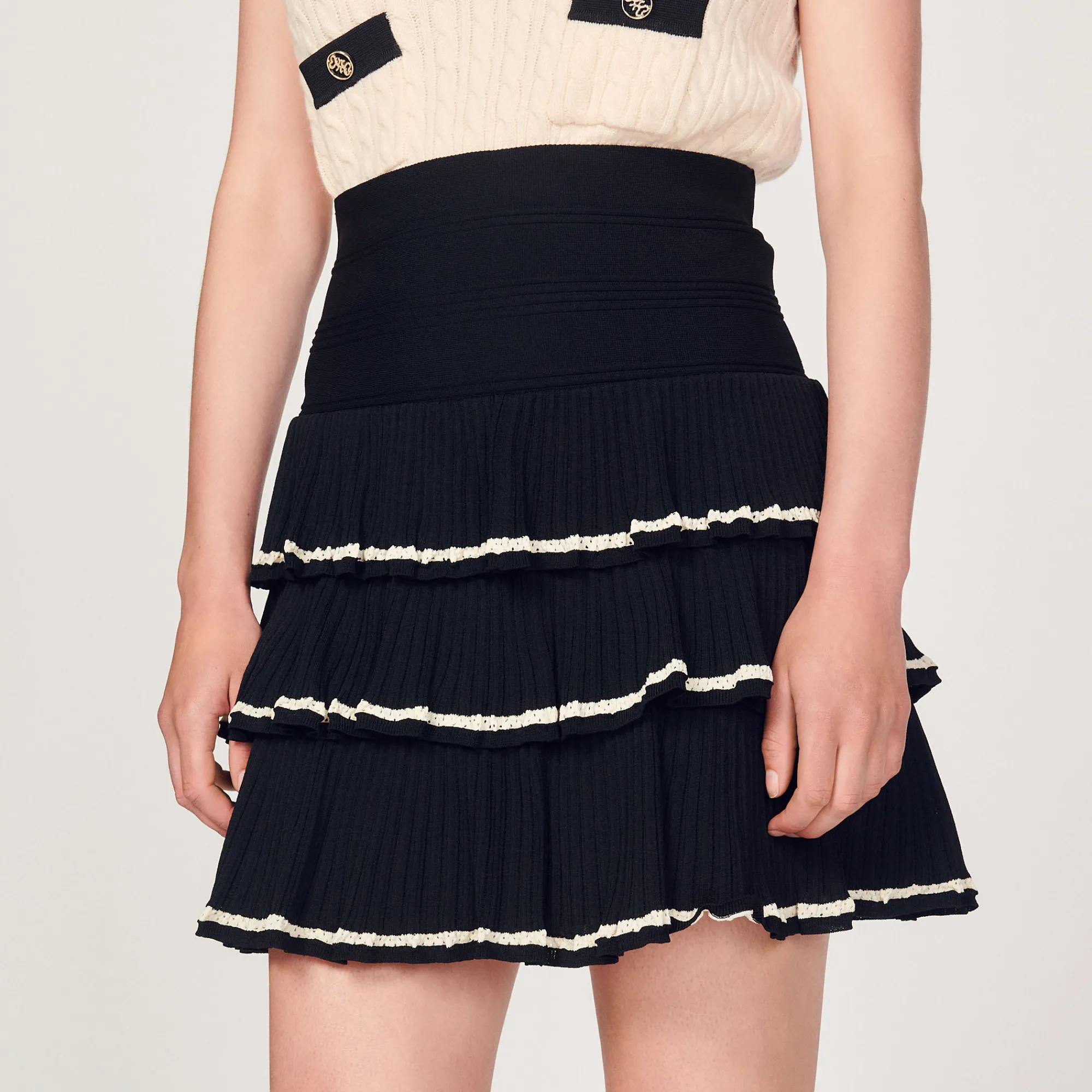 Gonna Con Volant In Maglia>Sandro Paris Best Sale
