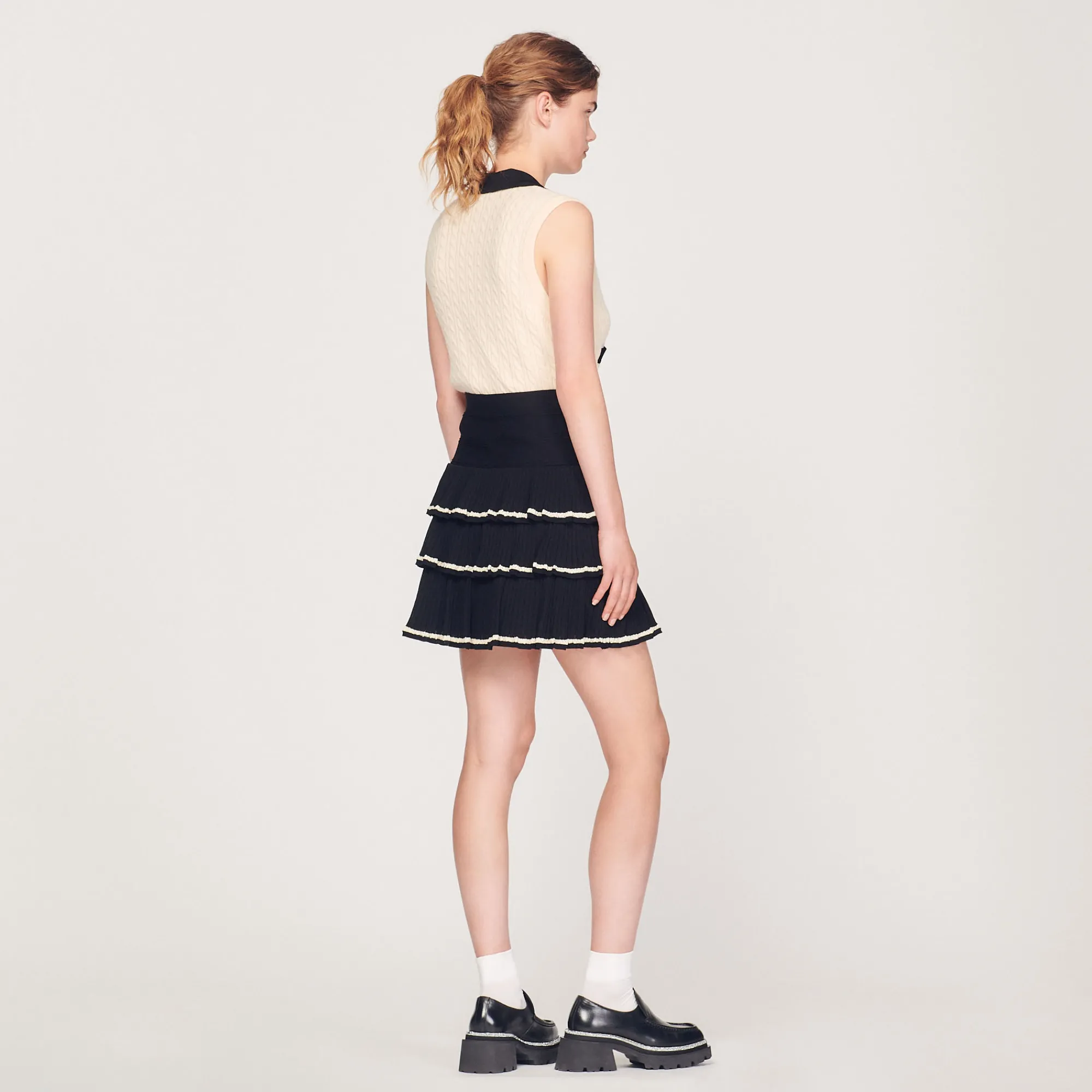 Gonna Con Volant In Maglia>Sandro Paris Best Sale
