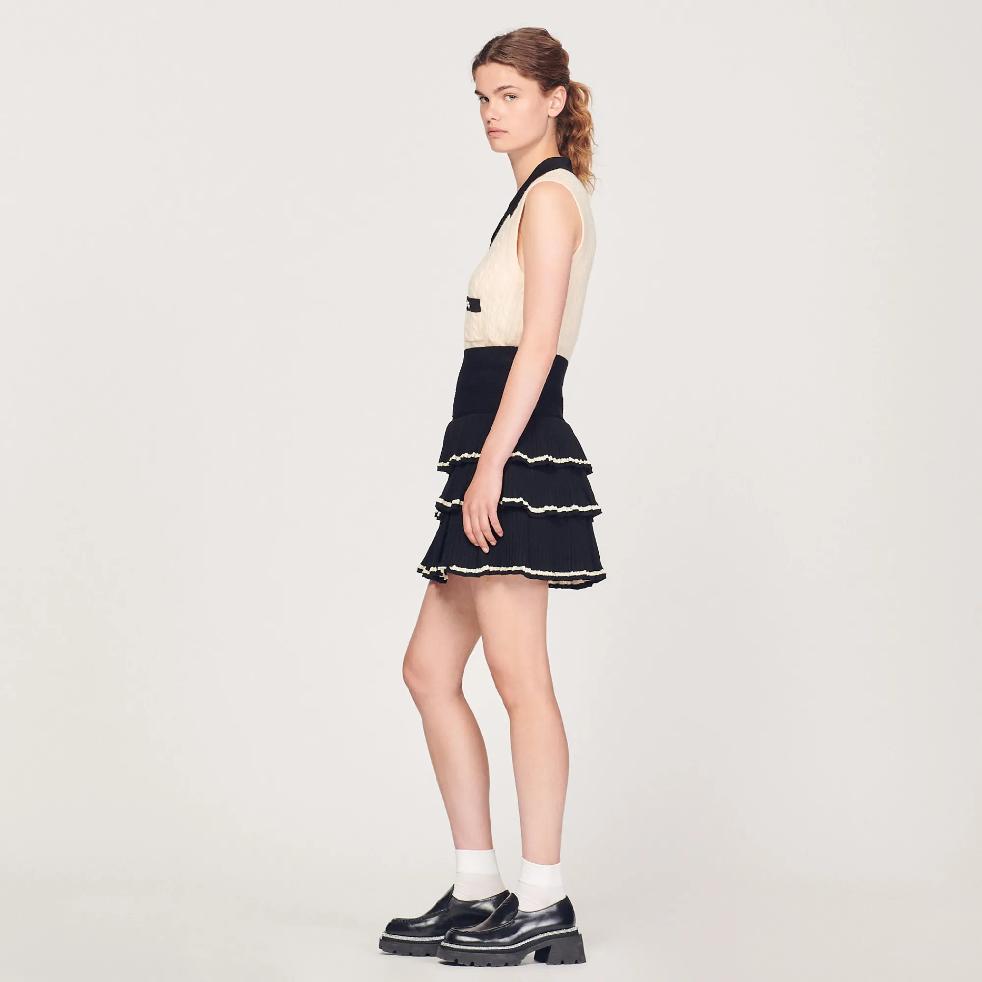 Gonna Con Volant In Maglia>Sandro Paris Best Sale