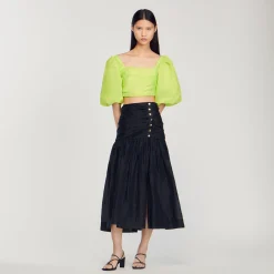 Gonna Lunga Arricciata>Sandro Paris Sale