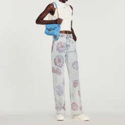 Jeans Con Motivi Floreali>Sandro Paris New