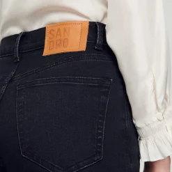 Jeans Dritti A Taglio Vivo><noscript><img width=