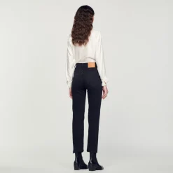 Jeans Dritti A Taglio Vivo><noscript><img width=