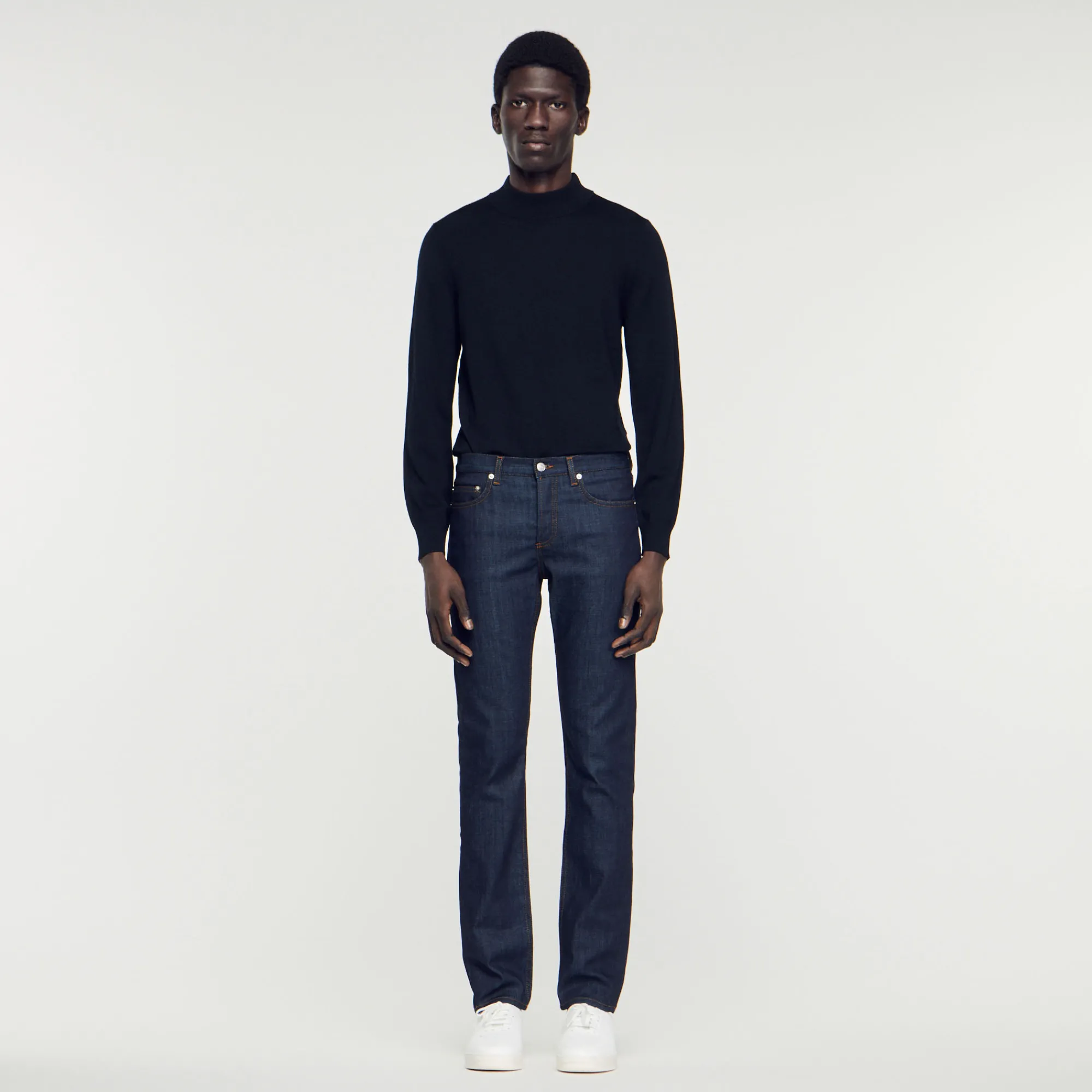 Jeans Dritti Con Lavaggio Waterless>Sandro Paris Outlet