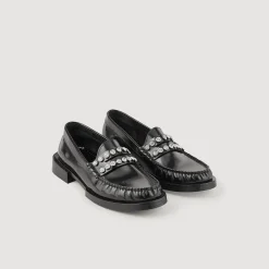 Mocassini In Pelle Con Strass>Sandro Paris Store