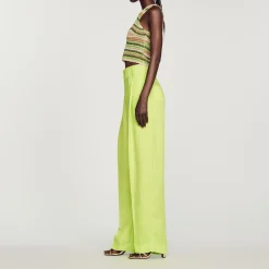 Pantaloni A Vita Alta><noscript><img width=
