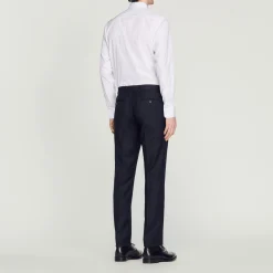 Pantaloni Da Completo In Lana Stretch><noscript><img width=