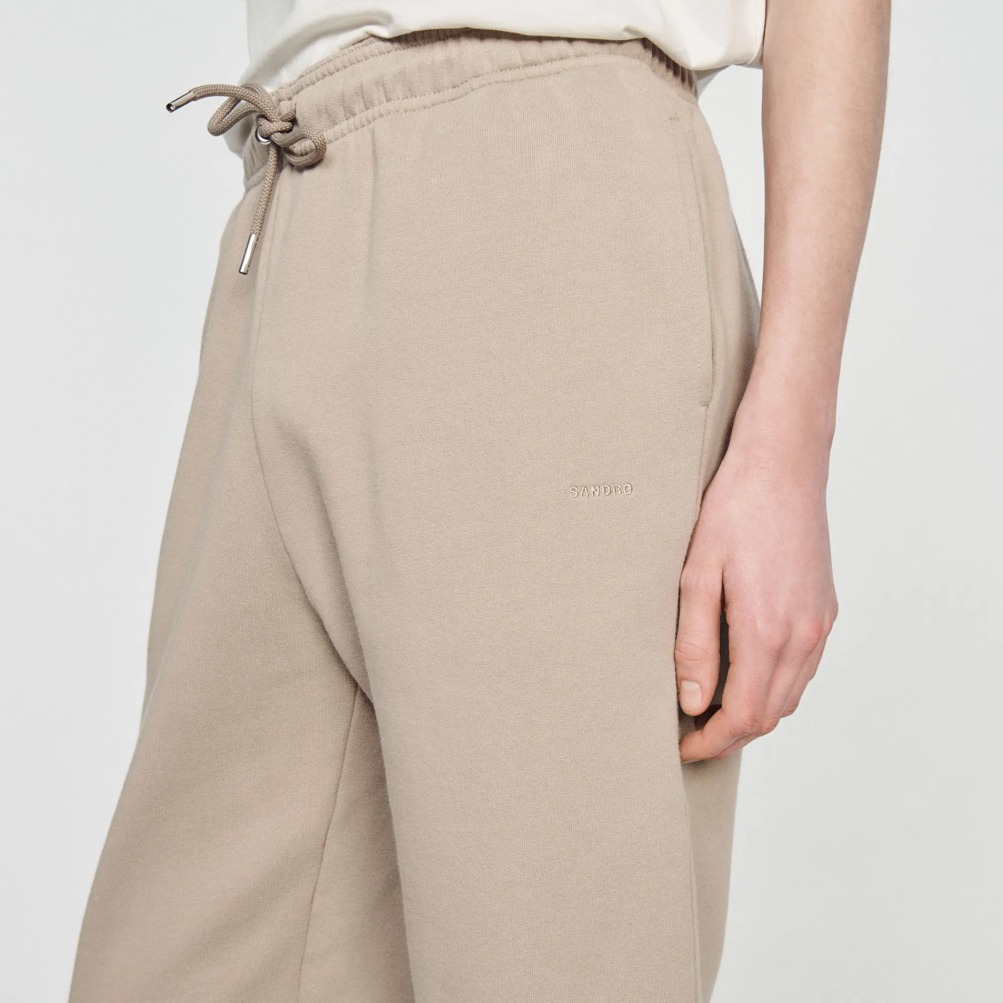 Pantaloni Da Jogging Felpati Ricamati>Sandro Paris Fashion