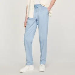 Pantaloni Dritti Elasticizzati><noscript><img width=