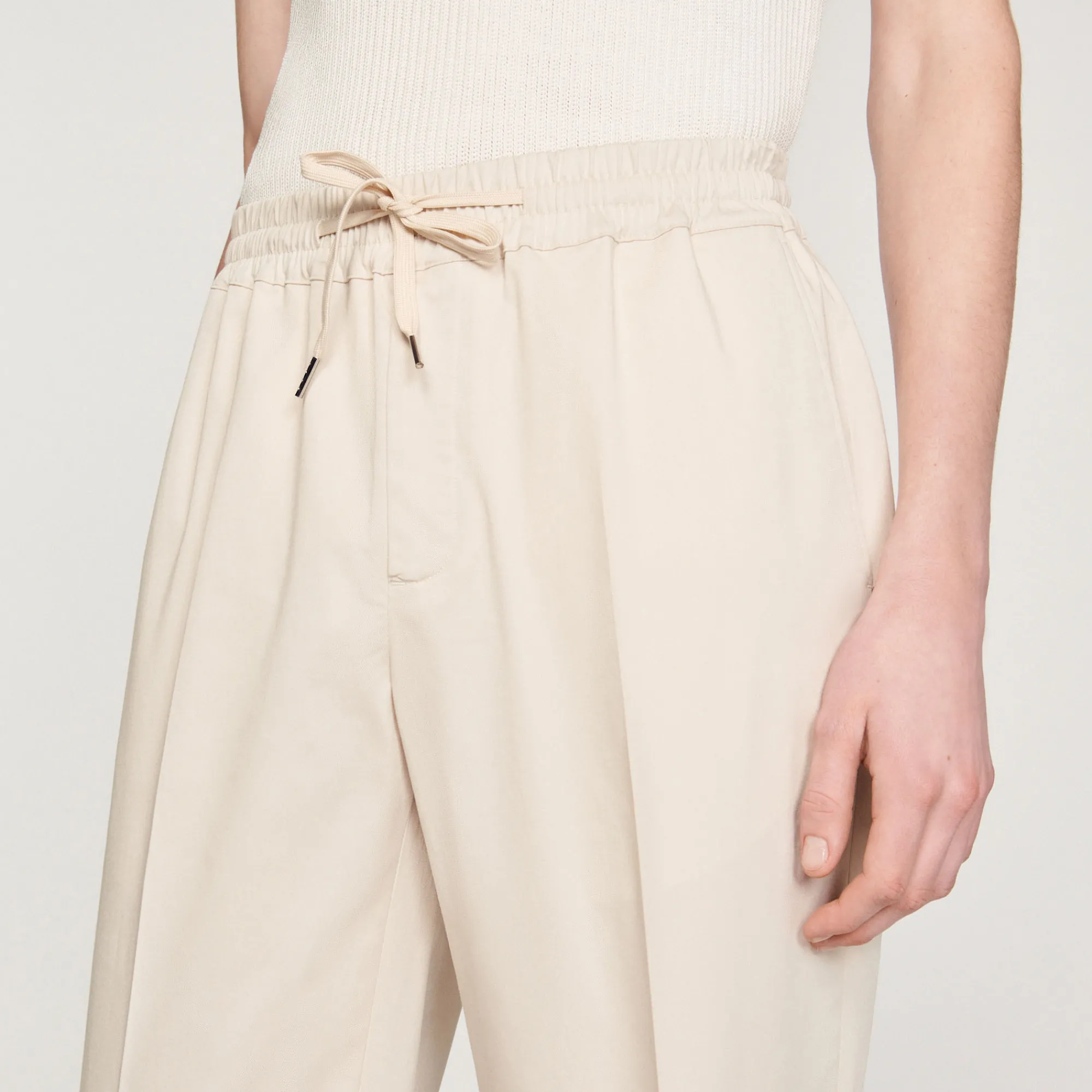 Pantaloni Dritti Elasticizzati>Sandro Paris Fashion