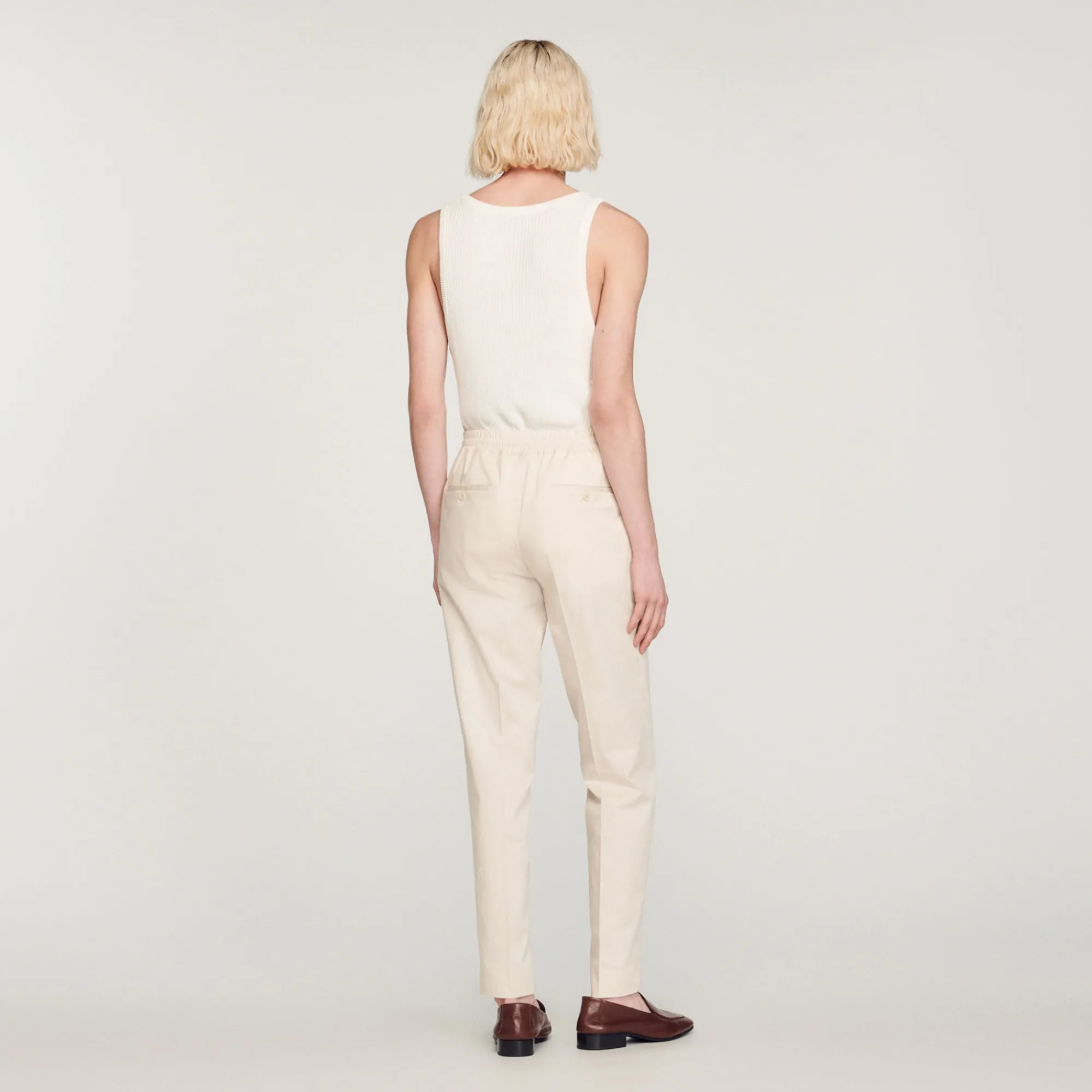 Pantaloni Dritti Elasticizzati>Sandro Paris Fashion
