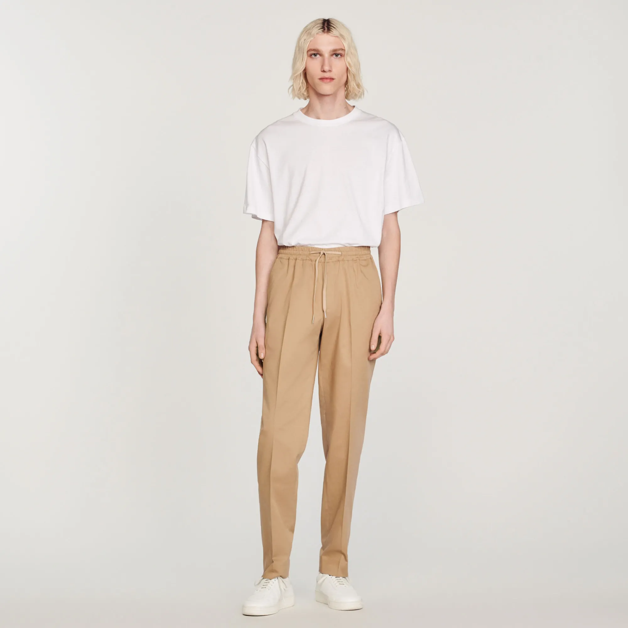Pantaloni Dritti Elasticizzati>Sandro Paris Sale
