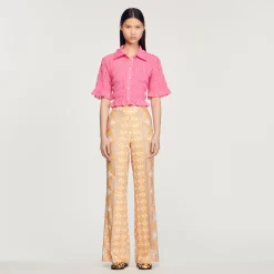 Pantaloni Fluidi Stampati>Sandro Paris Fashion