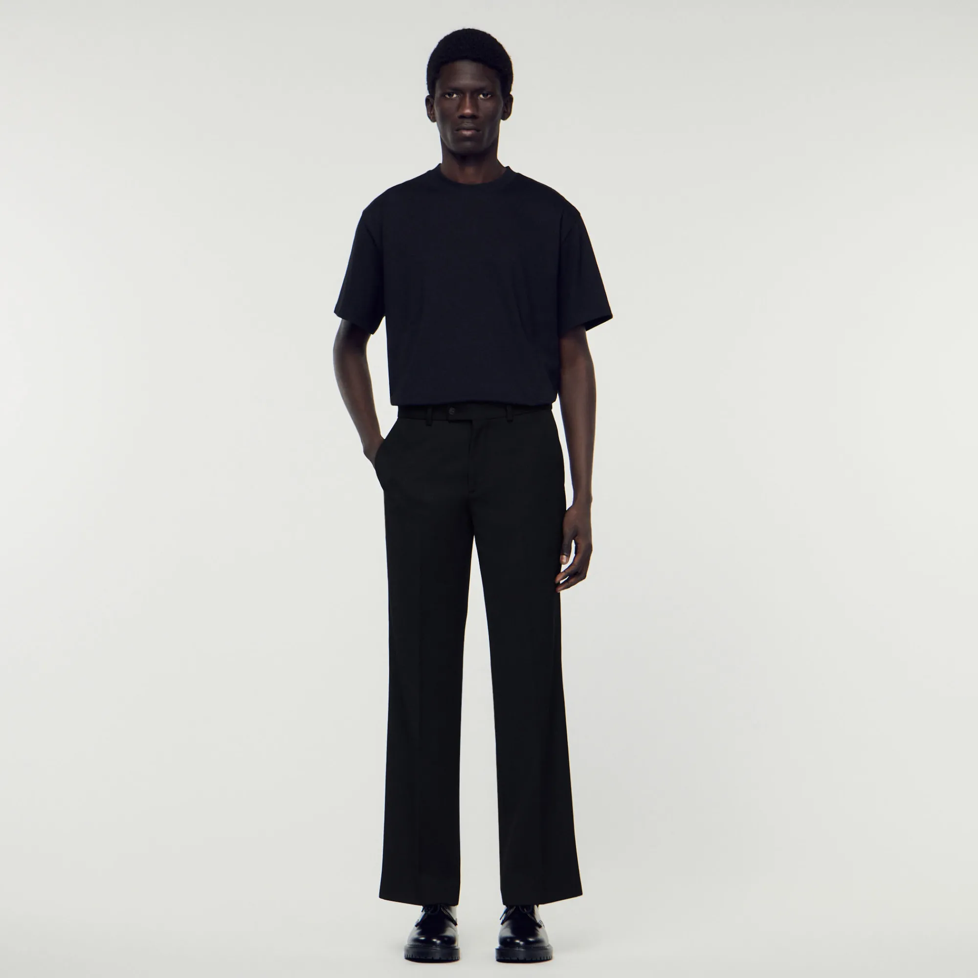 Pantaloni In Misto Lana>Sandro Paris Outlet