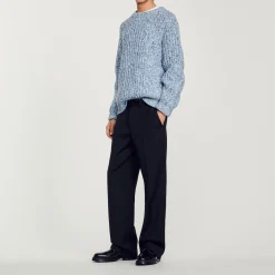 Pantaloni In Misto Lana>Sandro Paris Shop