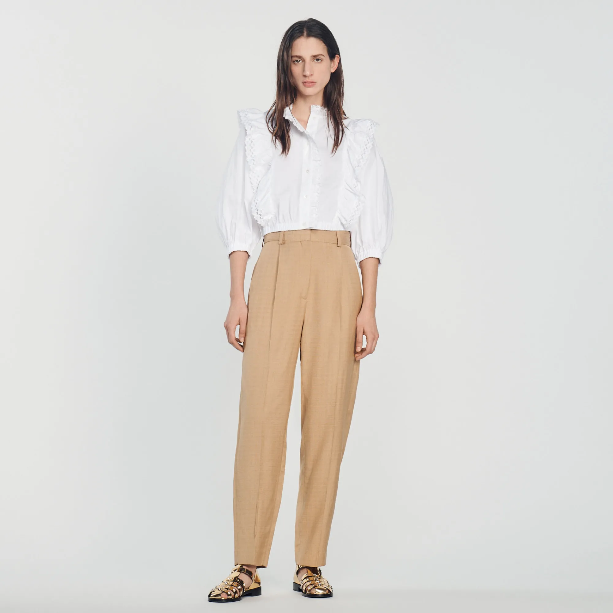 Pantaloni Larghi>Sandro Paris Hot