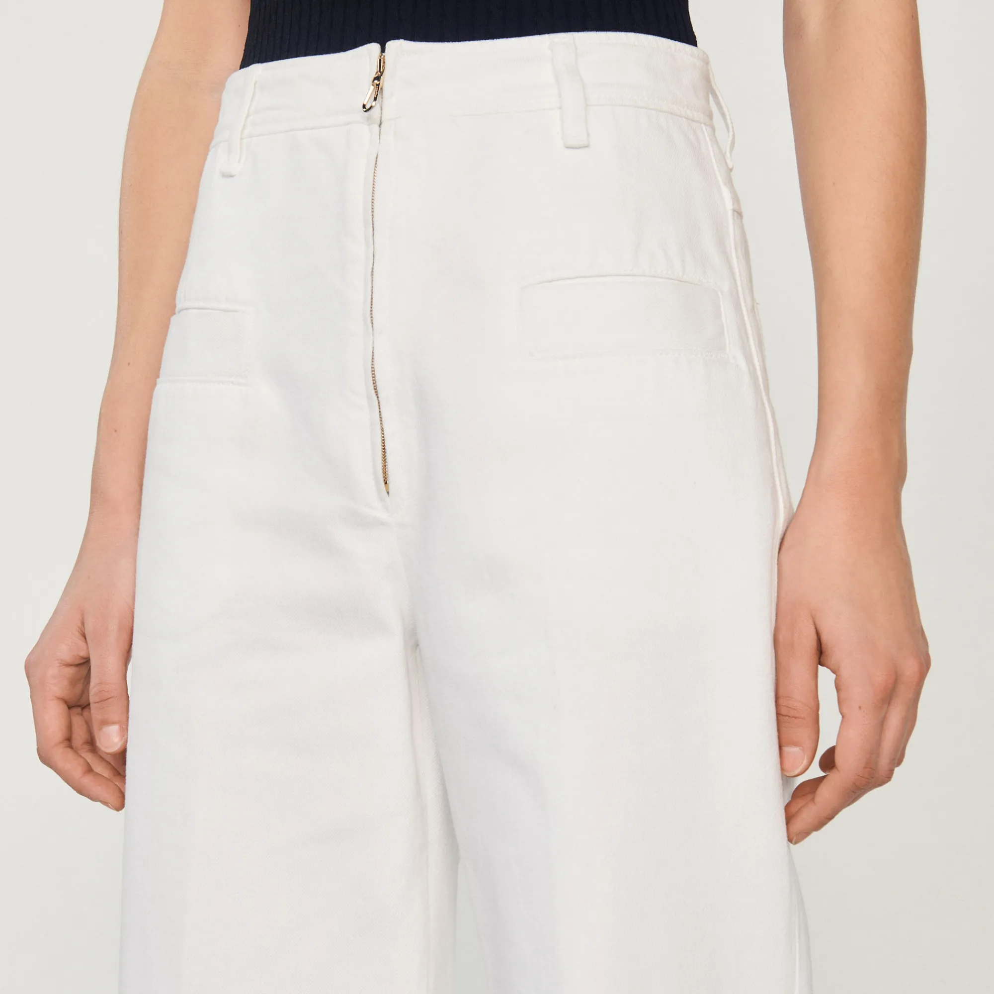 Pantaloni Larghi In Tela>Sandro Paris Hot