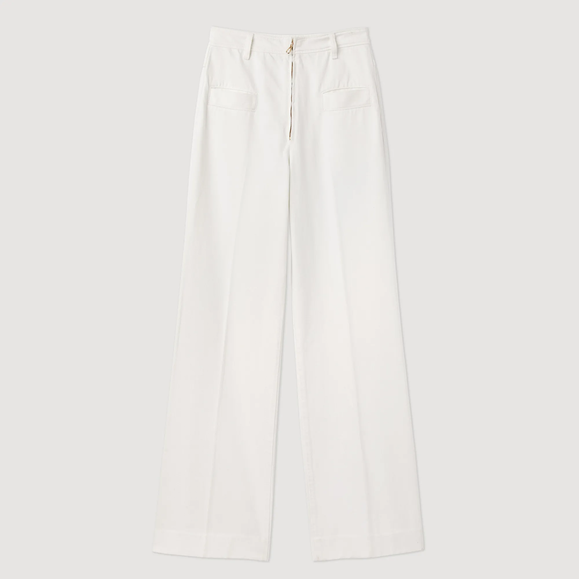 Pantaloni Larghi In Tela>Sandro Paris Hot
