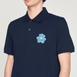 Polo Con Ricamo Floreale><noscript><img width=
