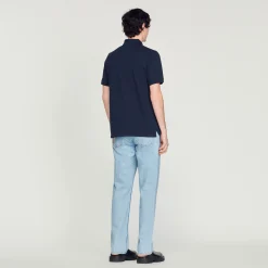 Polo Con Ricamo Floreale><noscript><img width=