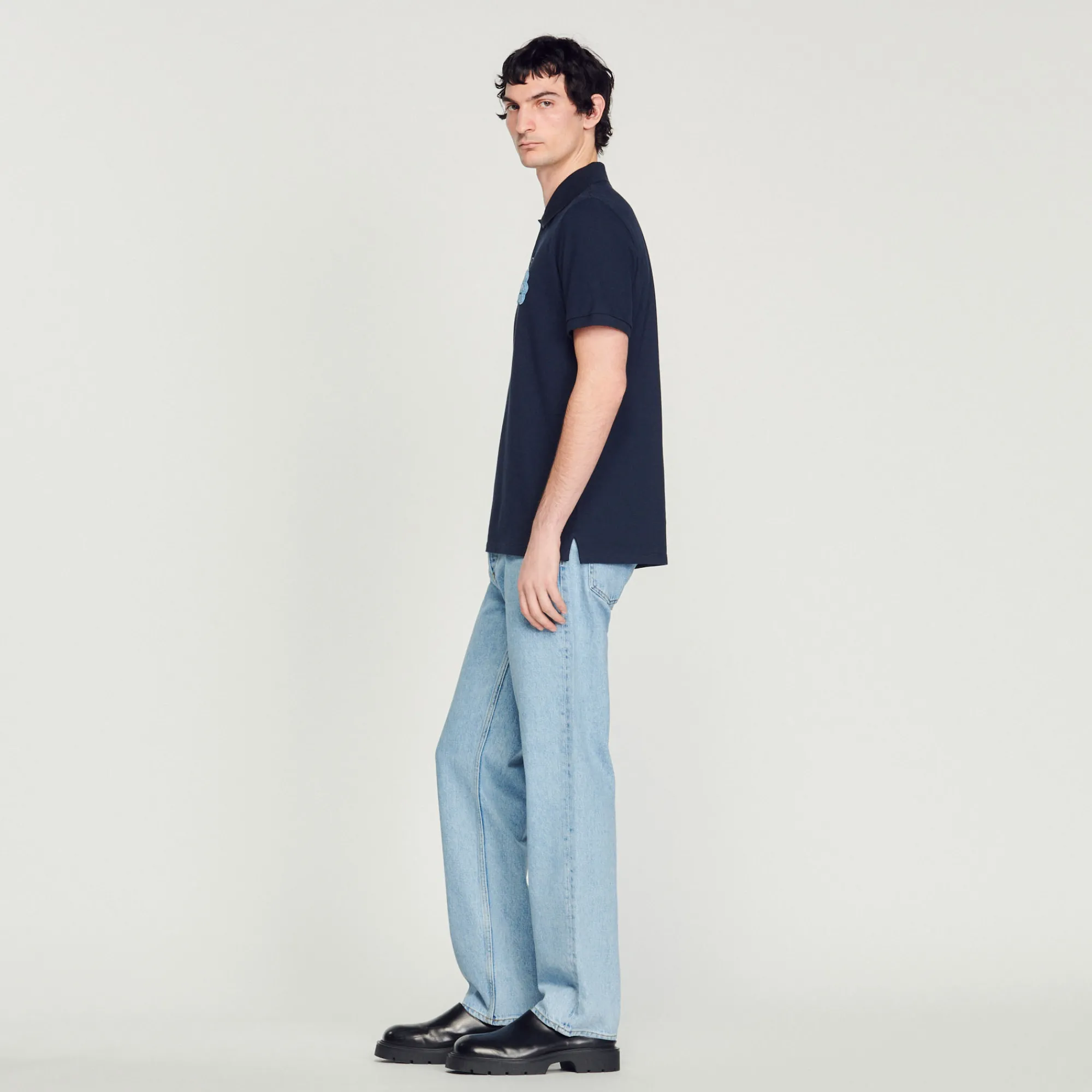 Polo Con Ricamo Floreale>Sandro Paris Cheap