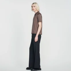 Polo In Maglia Con Collo A Zip><noscript><img width=