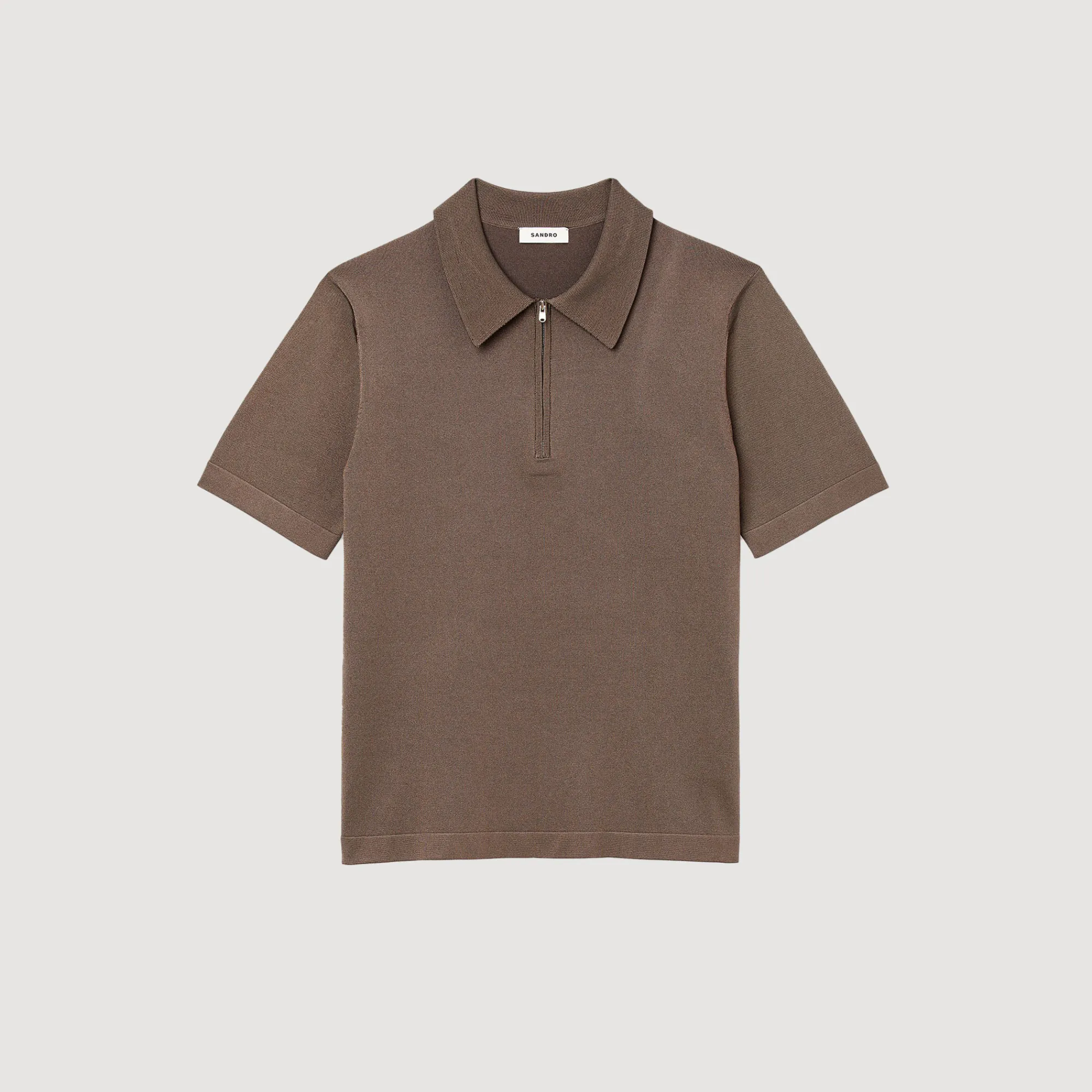 Polo In Maglia Con Collo A Zip>Sandro Paris Fashion