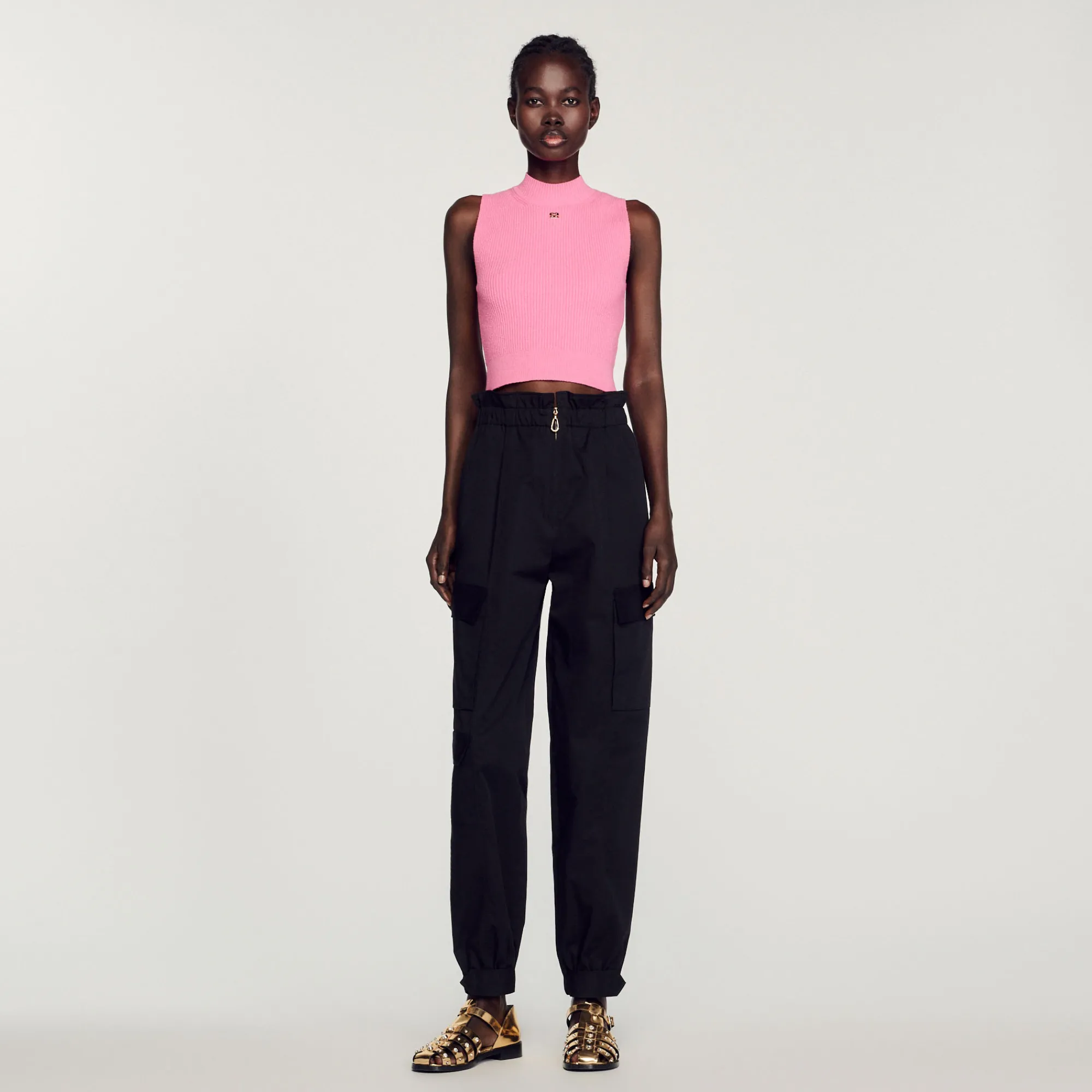 Pullover Corto A Coste>Sandro Paris Fashion