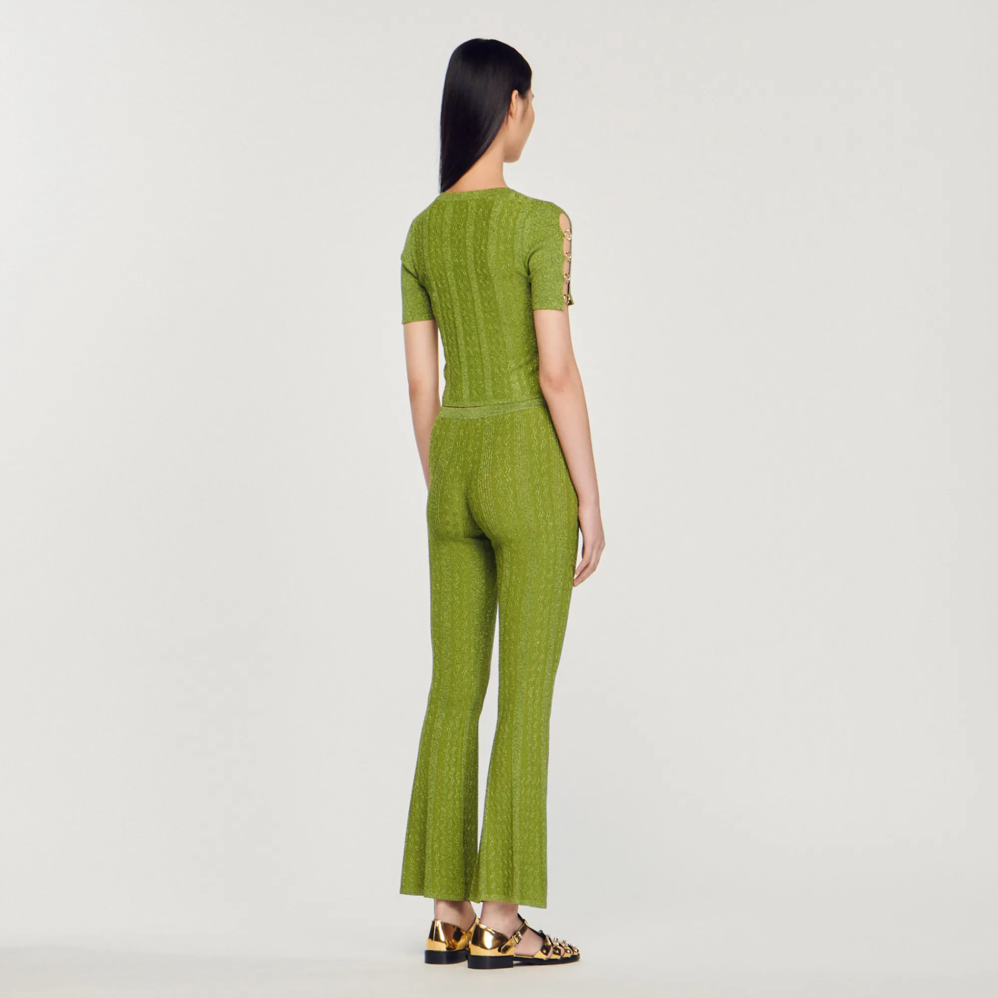 Pullover Corto In Maglia Metallizzata>Sandro Paris Cheap