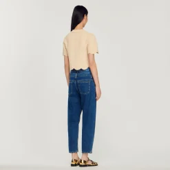 Pullover Corto In Maglia><noscript><img width=