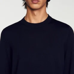 Pullover In Maglia Sottile In Lana><noscript><img width=
