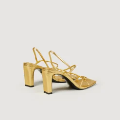 Sandali In Pelle Goffrata><noscript><img width=