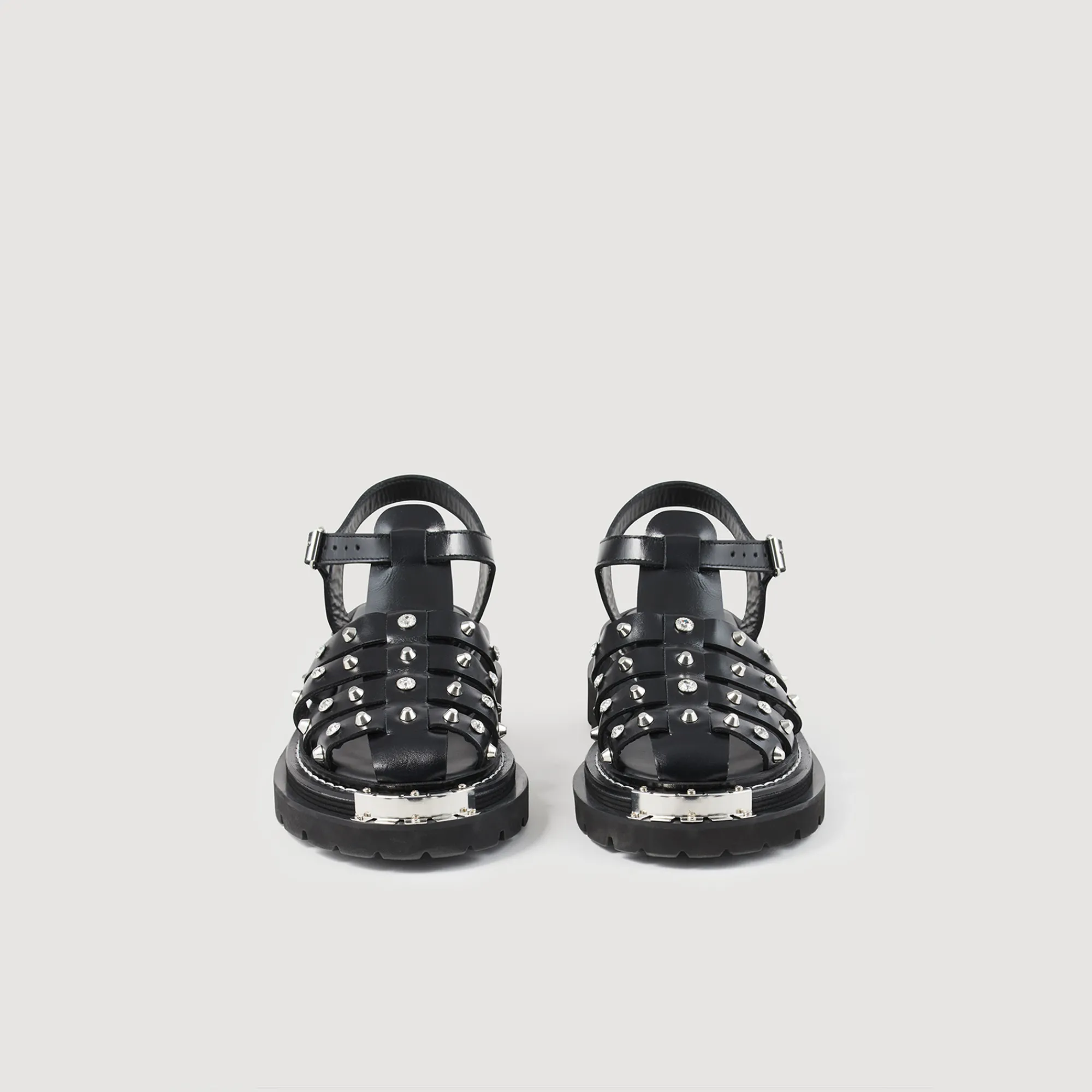 Sandali Olys In Pelle Con Borchie>Sandro Paris Flash Sale