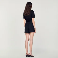 Short A Vita Alta Con Bottoni><noscript><img width=