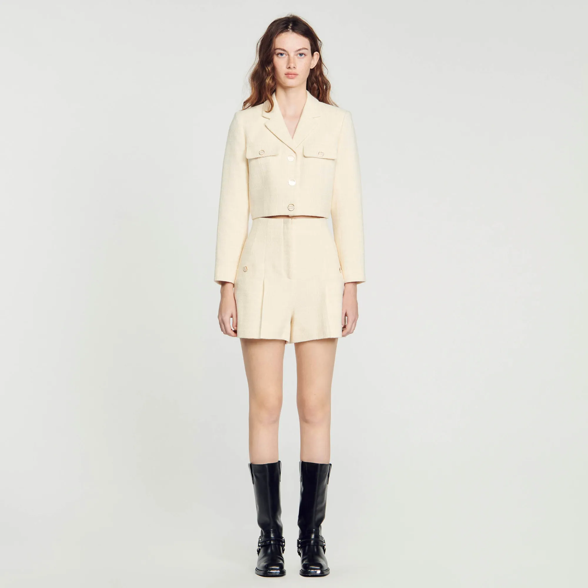 Short A Vita Alta In Tweed>Sandro Paris Online
