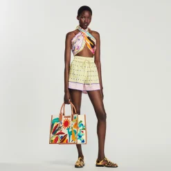 Short Larghi Con Stampa Stelle>Sandro Paris New