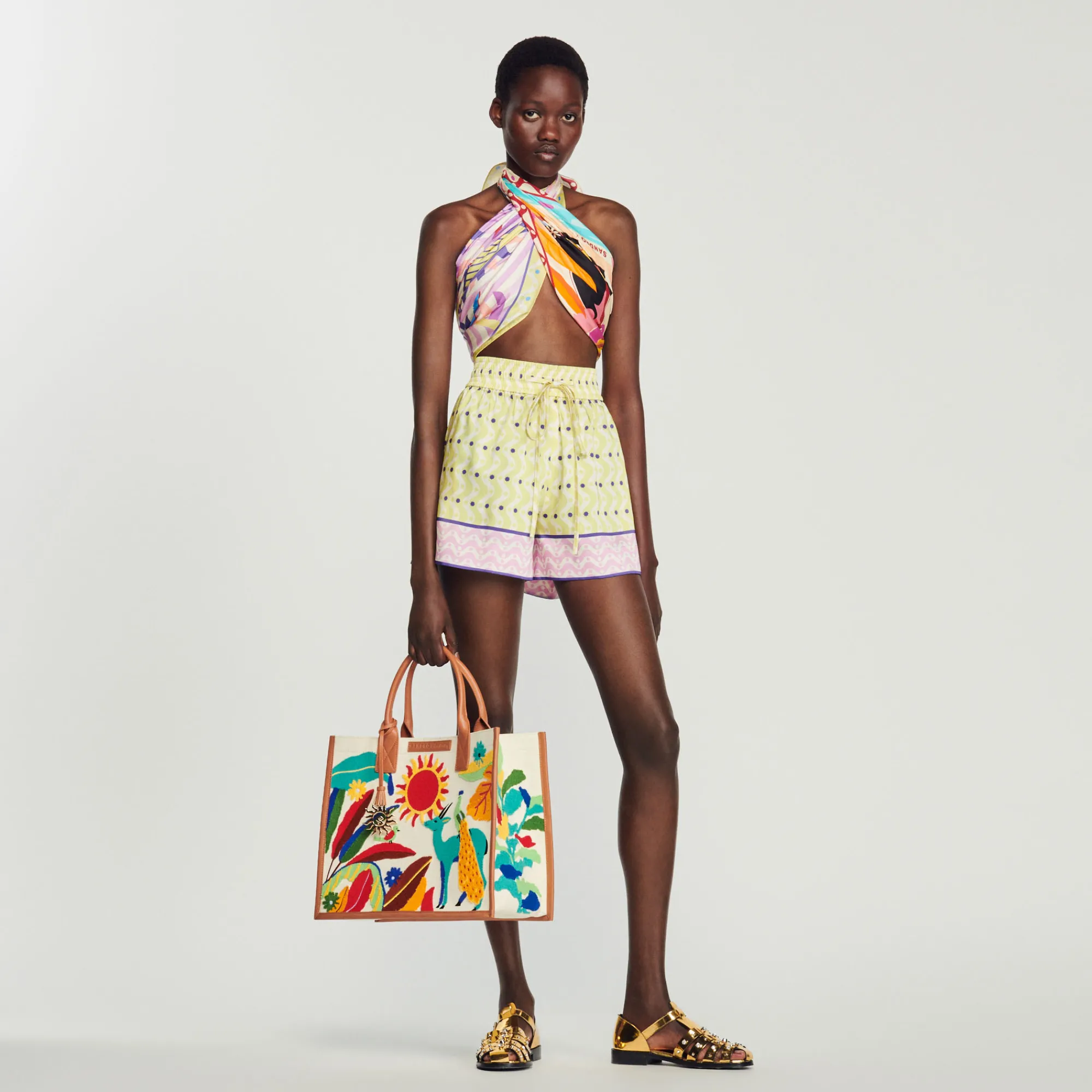 Short Larghi Con Stampa Stelle>Sandro Paris New