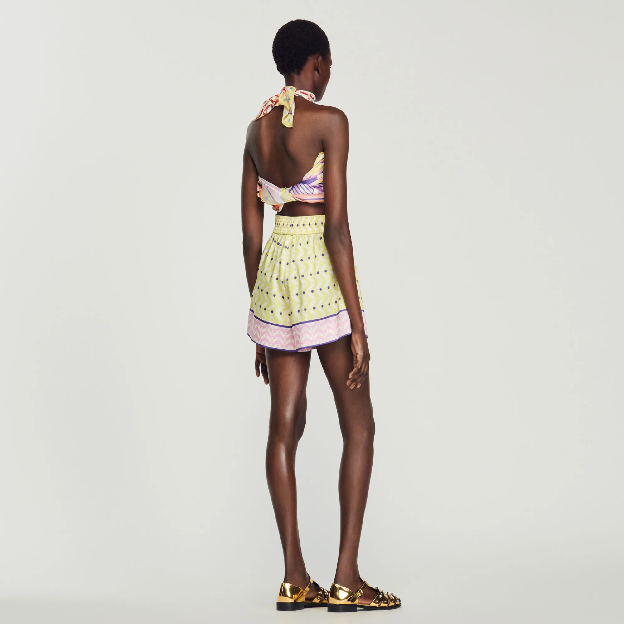 Short Larghi Con Stampa Stelle>Sandro Paris New