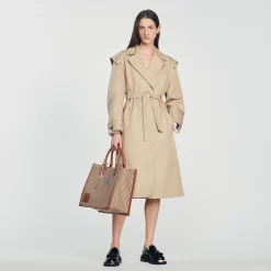 Trench Con Collo Ampio>Sandro Paris Shop