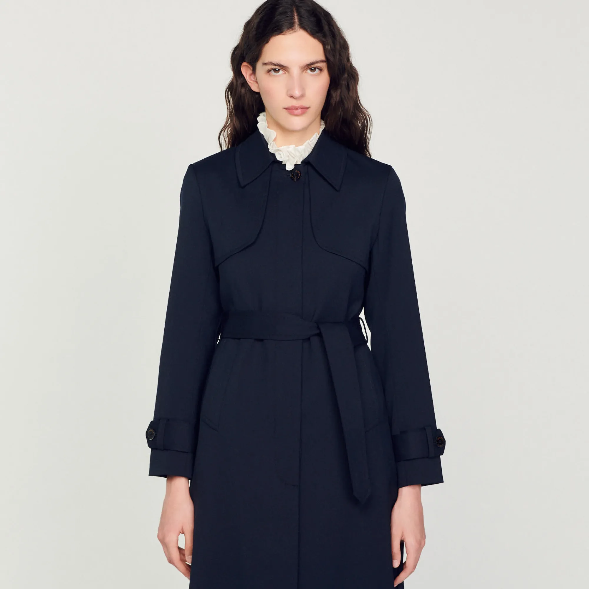 Trench Con Inserto Plissettato>Sandro Paris New