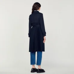Trench Con Inserto Plissettato><noscript><img width=