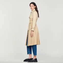Trench Plissettato Con Cintura><noscript><img width=
