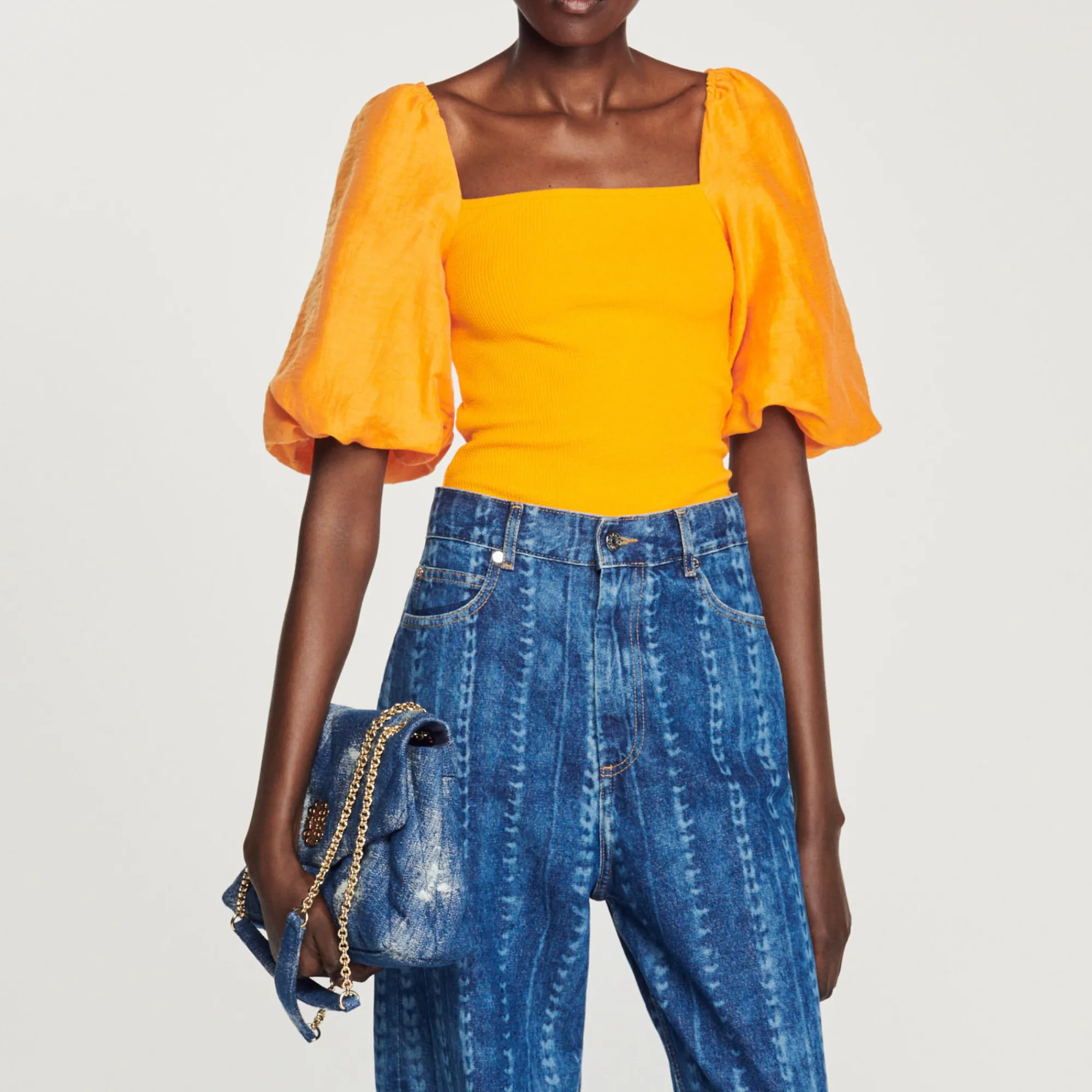 T-Shirt Bimateriale>Sandro Paris Best
