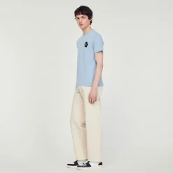 T-Shirt Con Applicazione Floreale><noscript><img width=