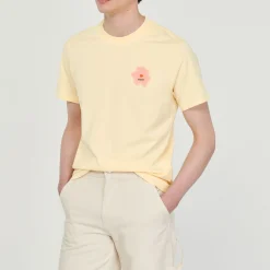 T-Shirt Con Applicazione Floreale><noscript><img width=