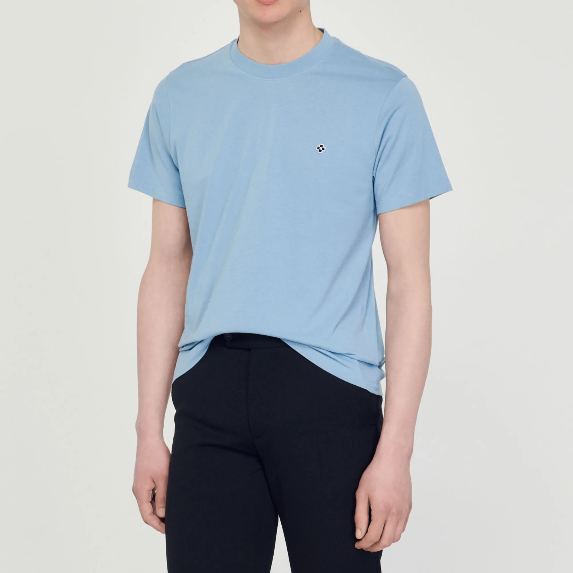 T-Shirt Con Applicazione Square Cross>Sandro Paris Shop